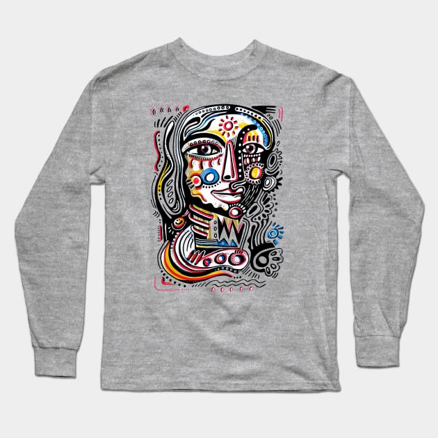 modern face Long Sleeve T-Shirt by Daria Kusto